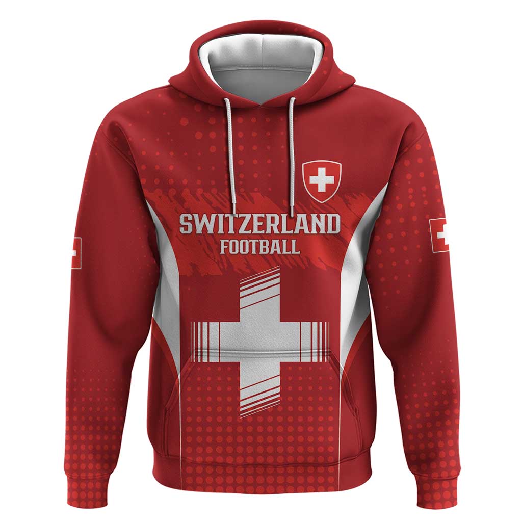 Custom Switzerland Football 2026 Hoodie Hopp Schwiiz - Wonder Print Shop