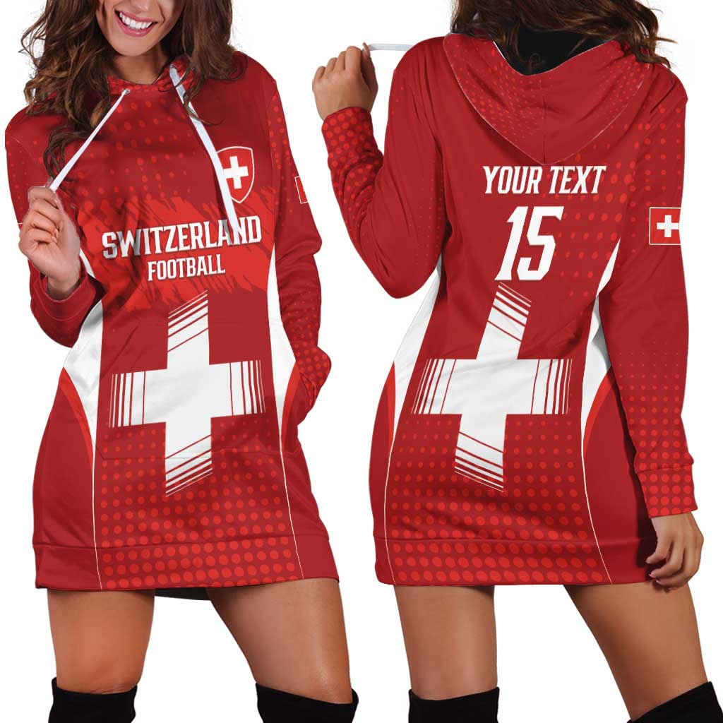 Custom Switzerland Football 2026 Hoodie Dress Hopp Schwiiz - Wonder Print Shop