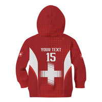 Custom Switzerland Football 2026 Kid Hoodie Hopp Schwiiz - Wonder Print Shop