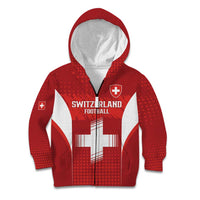 Custom Switzerland Football 2026 Kid Hoodie Hopp Schwiiz - Wonder Print Shop