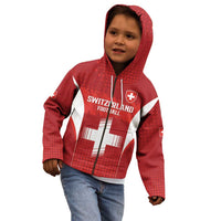 Custom Switzerland Football 2026 Kid Hoodie Hopp Schwiiz - Wonder Print Shop