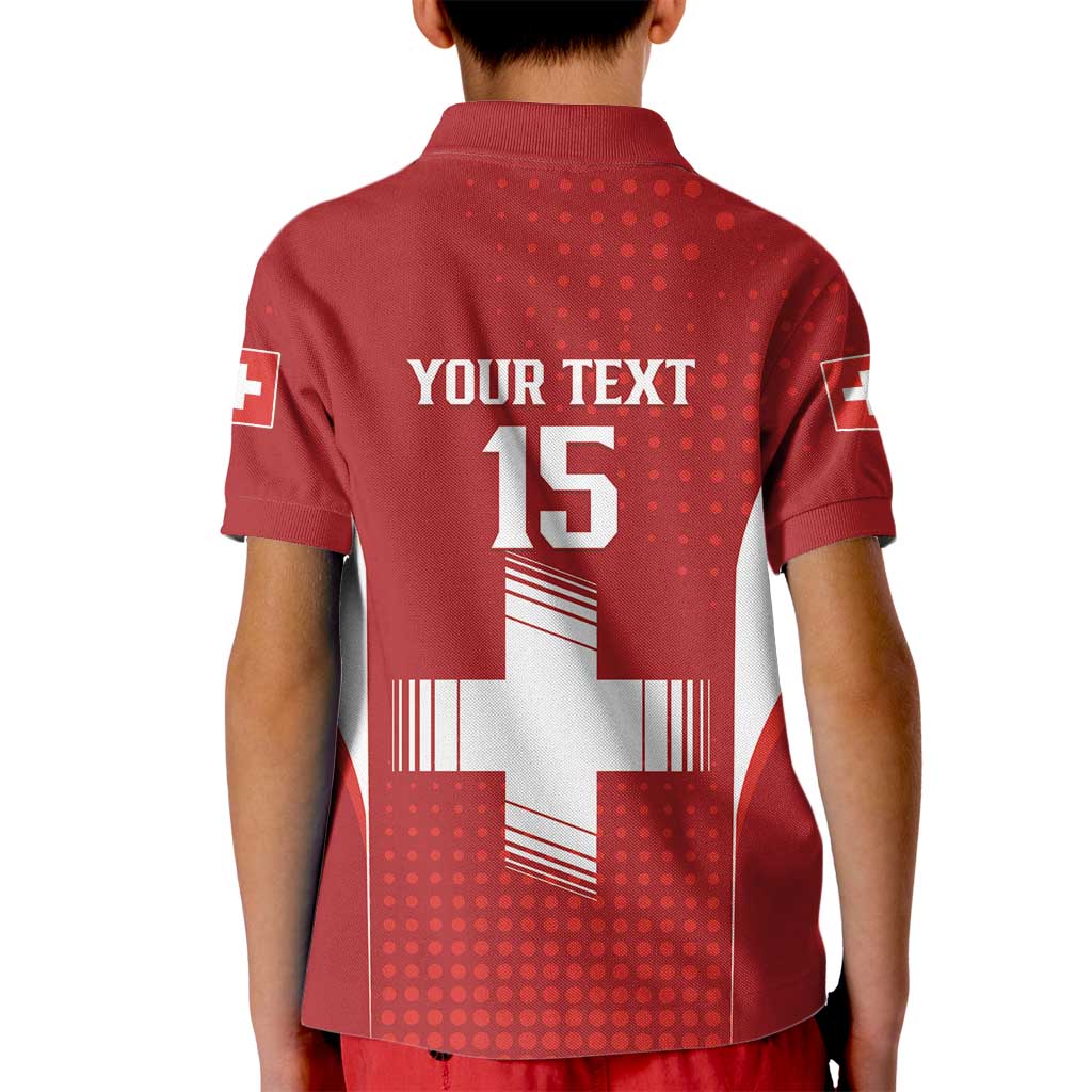 Custom Switzerland Football 2026 Kid Polo Shirt Hopp Schwiiz - Wonder Print Shop