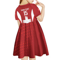 Custom Switzerland Football 2026 Kid Short Sleeve Dress Hopp Schwiiz - Wonder Print Shop