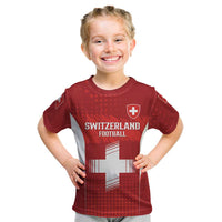 Custom Switzerland Football 2026 Kid T Shirt Hopp Schwiiz - Wonder Print Shop