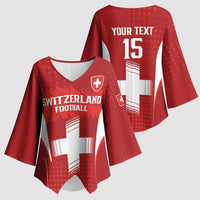 Custom Switzerland Football 2026 Kimono Sleeve Blouse Hopp Schwiiz - Wonder Print Shop