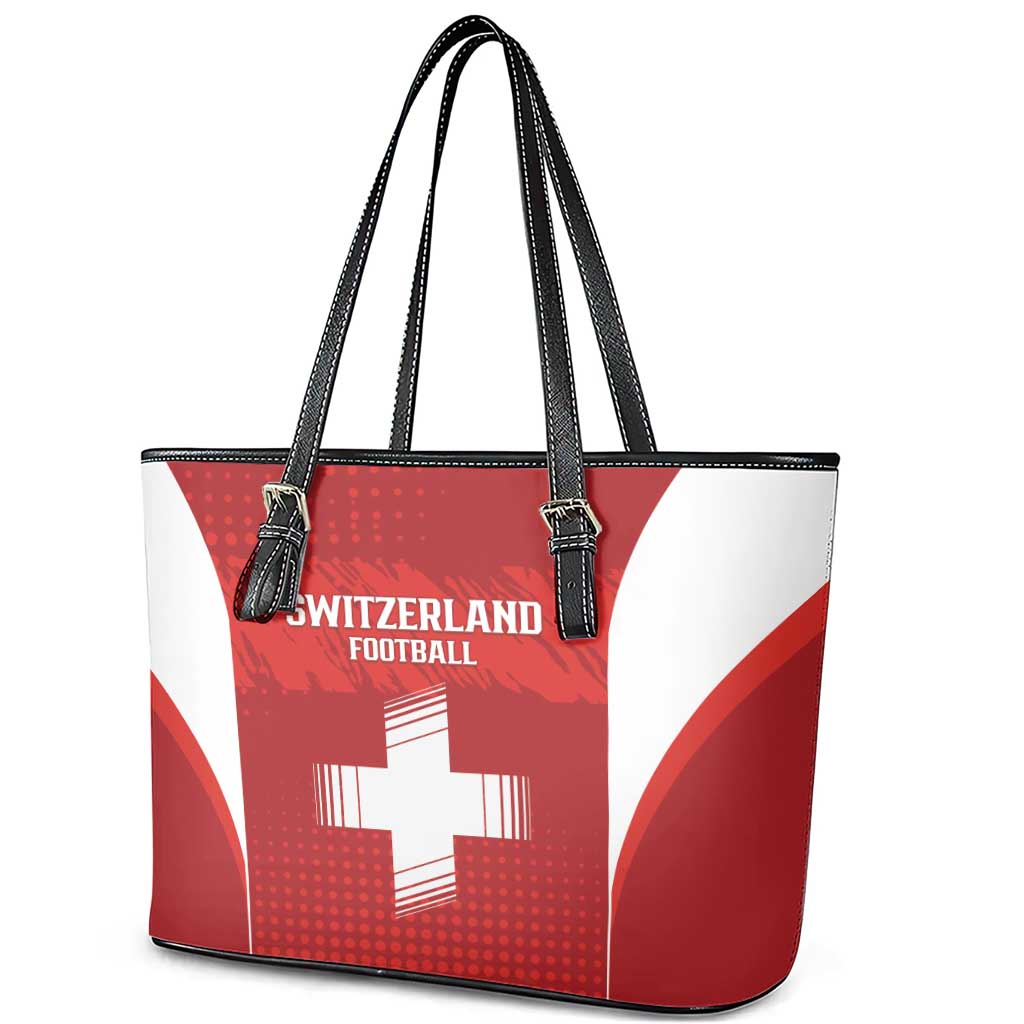 Switzerland Football 2026 Leather Tote Bag Hopp Schwiiz - Wonder Print Shop