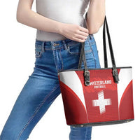 Switzerland Football 2026 Leather Tote Bag Hopp Schwiiz - Wonder Print Shop