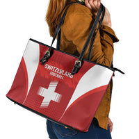 Switzerland Football 2026 Leather Tote Bag Hopp Schwiiz - Wonder Print Shop