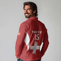 Custom Switzerland Football 2026 Long Sleeve Polo Shirt Hopp Schwiiz - Wonder Print Shop