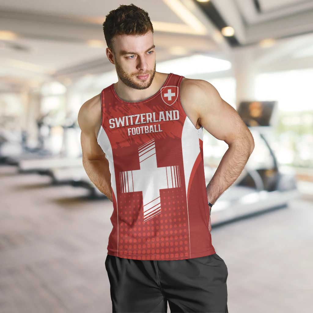 Custom Switzerland Football 2026 Men Tank Top Hopp Schwiiz - Wonder Print Shop