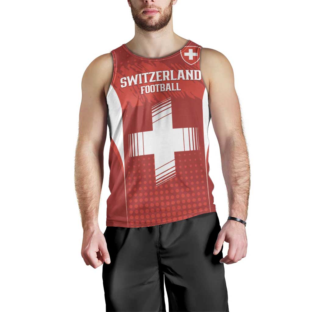 Custom Switzerland Football 2026 Men Tank Top Hopp Schwiiz - Wonder Print Shop