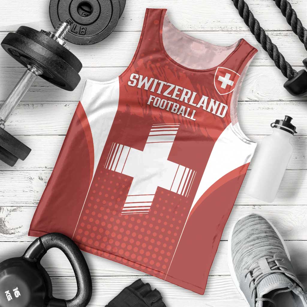 Custom Switzerland Football 2026 Men Tank Top Hopp Schwiiz - Wonder Print Shop