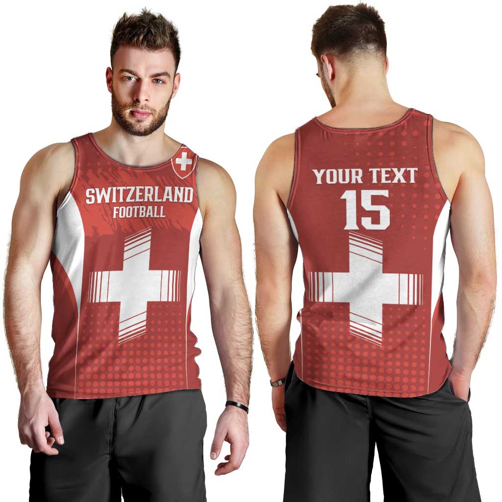 Custom Switzerland Football 2026 Men Tank Top Hopp Schwiiz - Wonder Print Shop