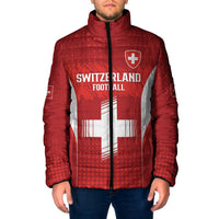 Custom Switzerland Football 2026 Padded Jacket Hopp Schwiiz - Wonder Print Shop