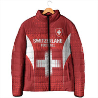 Custom Switzerland Football 2026 Padded Jacket Hopp Schwiiz - Wonder Print Shop