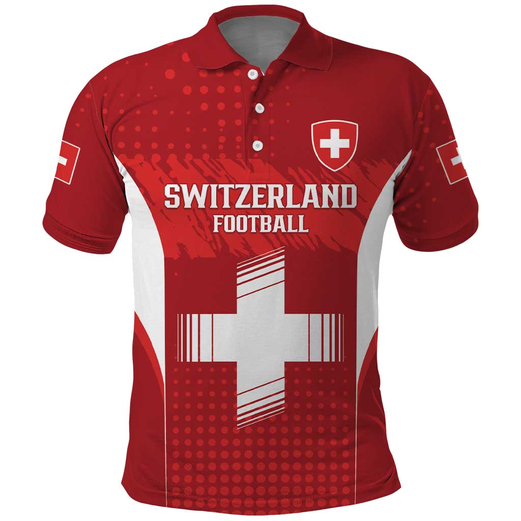 Custom Switzerland Football 2026 Polo Shirt Hopp Schwiiz - Wonder Print Shop