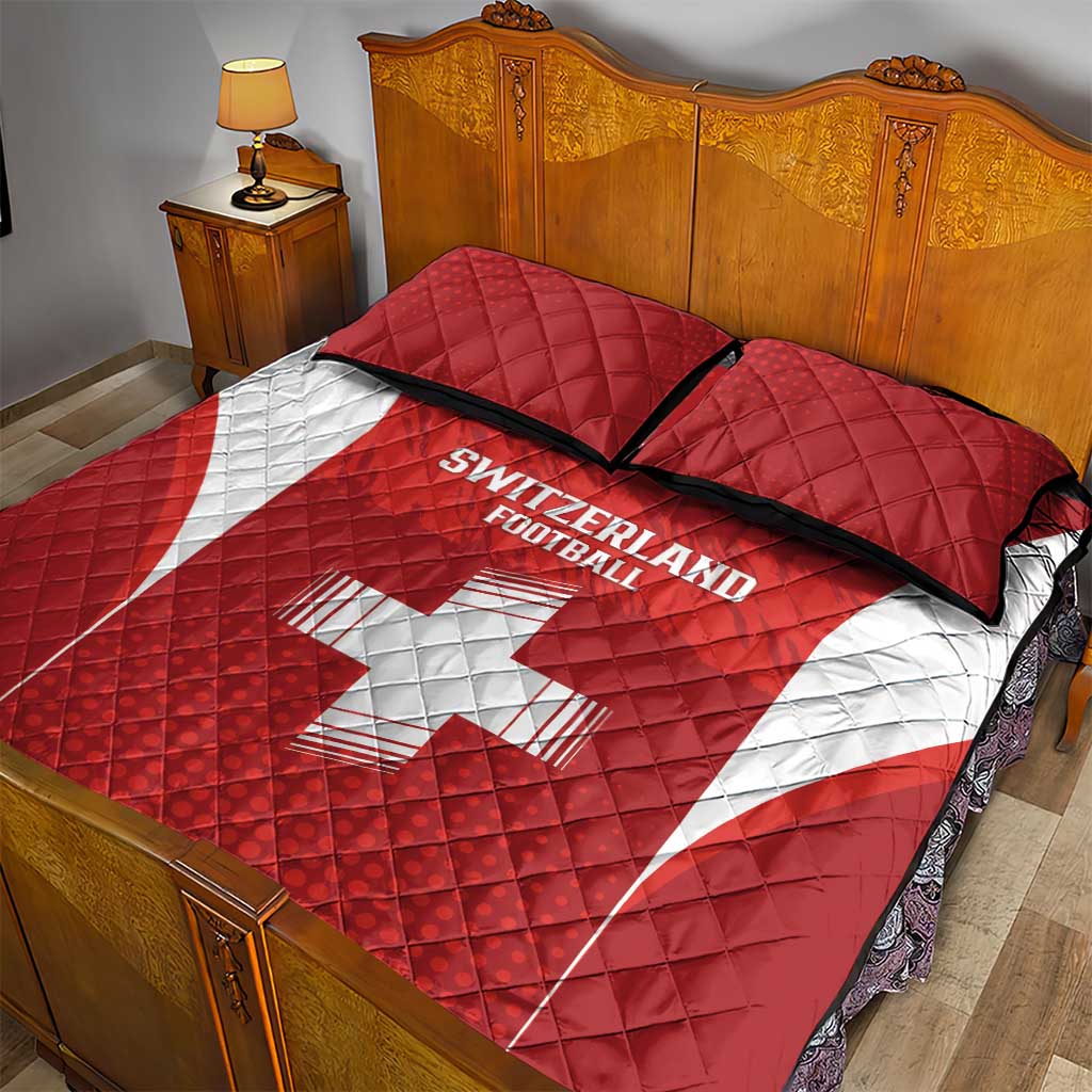 Switzerland Football 2026 Quilt Bed Set Hopp Schwiiz - Wonder Print Shop