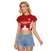 Custom Switzerland Football 2026 Raglan Cropped T Shirt Hopp Schwiiz - Wonder Print Shop