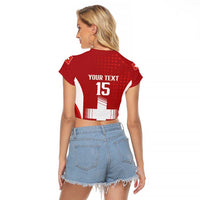 Custom Switzerland Football 2026 Raglan Cropped T Shirt Hopp Schwiiz - Wonder Print Shop