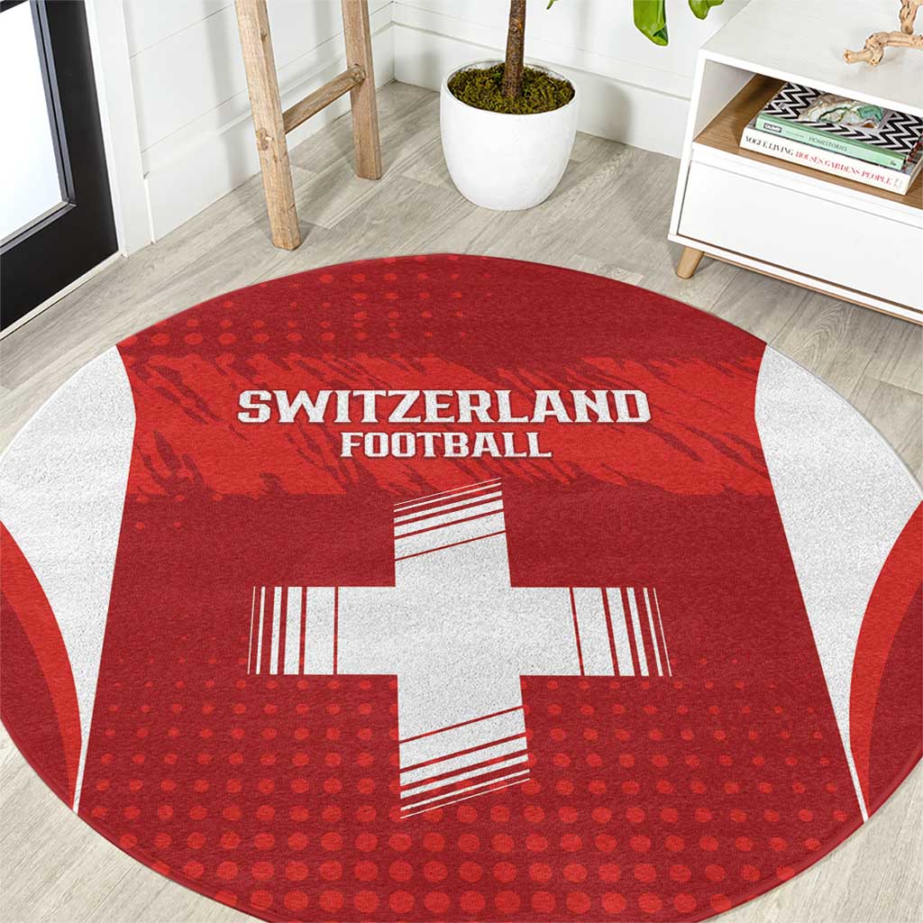 Switzerland Football 2026 Round Carpet Hopp Schwiiz - Wonder Print Shop