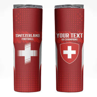 Custom Switzerland Football 2026 Skinny Tumbler Hopp Schwiiz - Wonder Print Shop