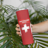 Custom Switzerland Football 2026 Skinny Tumbler Hopp Schwiiz - Wonder Print Shop