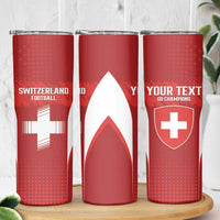 Custom Switzerland Football 2026 Skinny Tumbler Hopp Schwiiz - Wonder Print Shop
