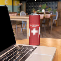 Custom Switzerland Football 2026 Skinny Tumbler Hopp Schwiiz - Wonder Print Shop