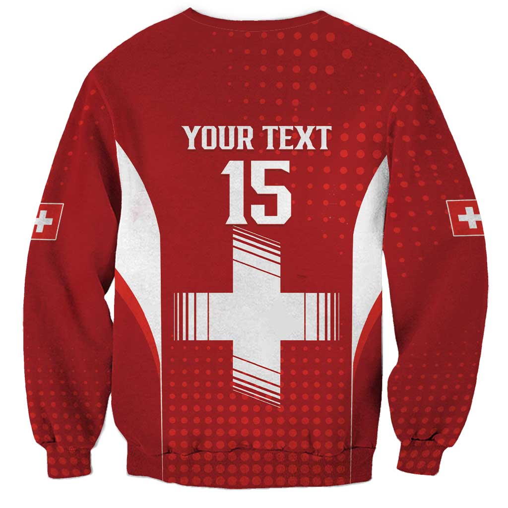 Custom Switzerland Football 2026 Sweatshirt Hopp Schwiiz - Wonder Print Shop
