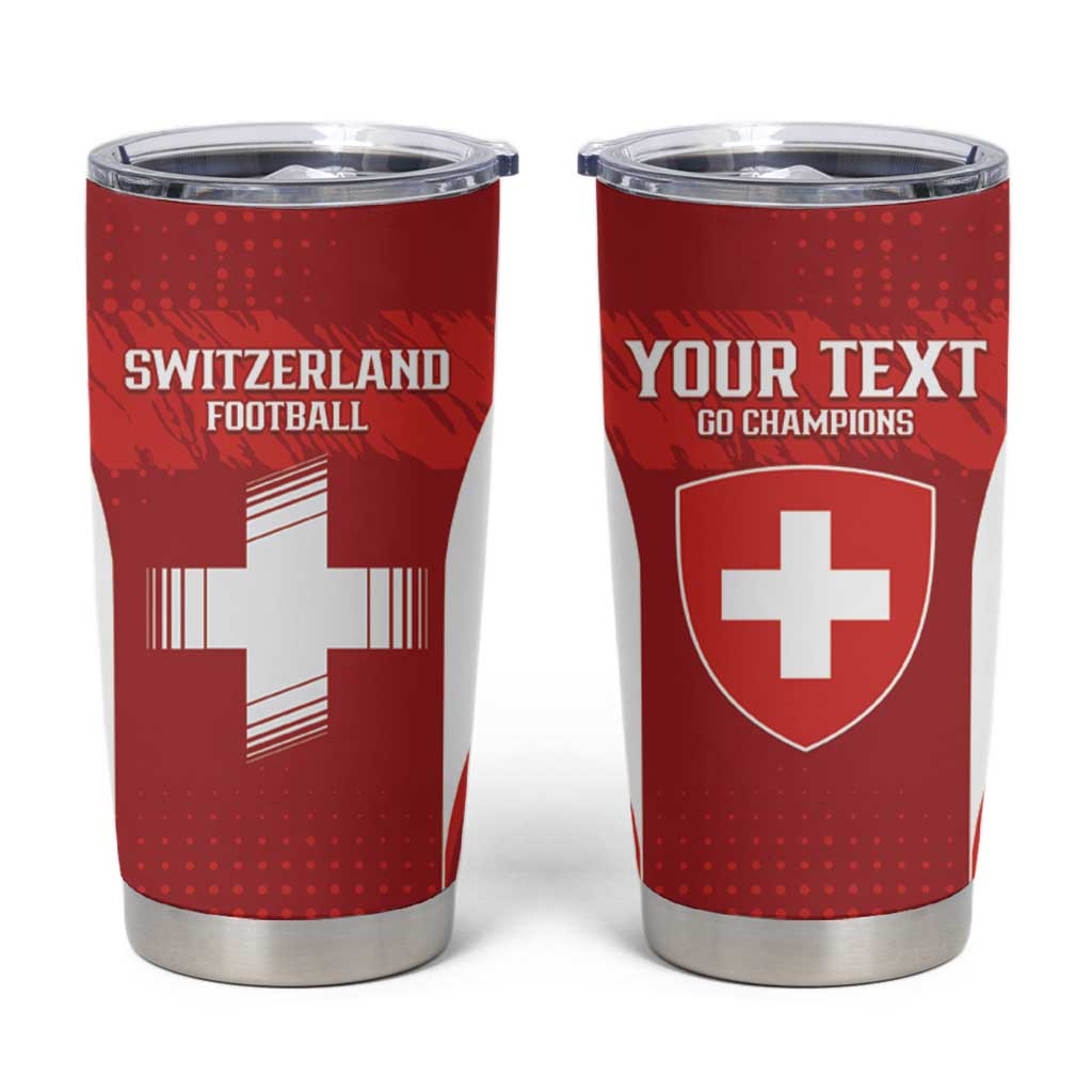 Custom Switzerland Football 2026 Tumbler Cup Hopp Schwiiz - Wonder Print Shop