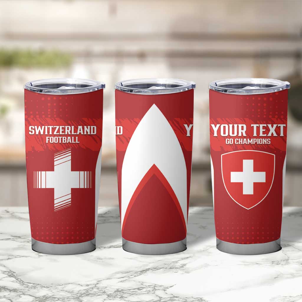 Custom Switzerland Football 2026 Tumbler Cup Hopp Schwiiz - Wonder Print Shop