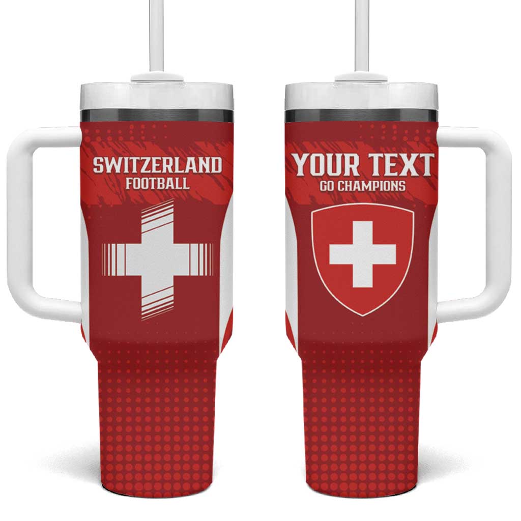 Custom Switzerland Football 2026 Tumbler With Handle Hopp Schwiiz - Wonder Print Shop
