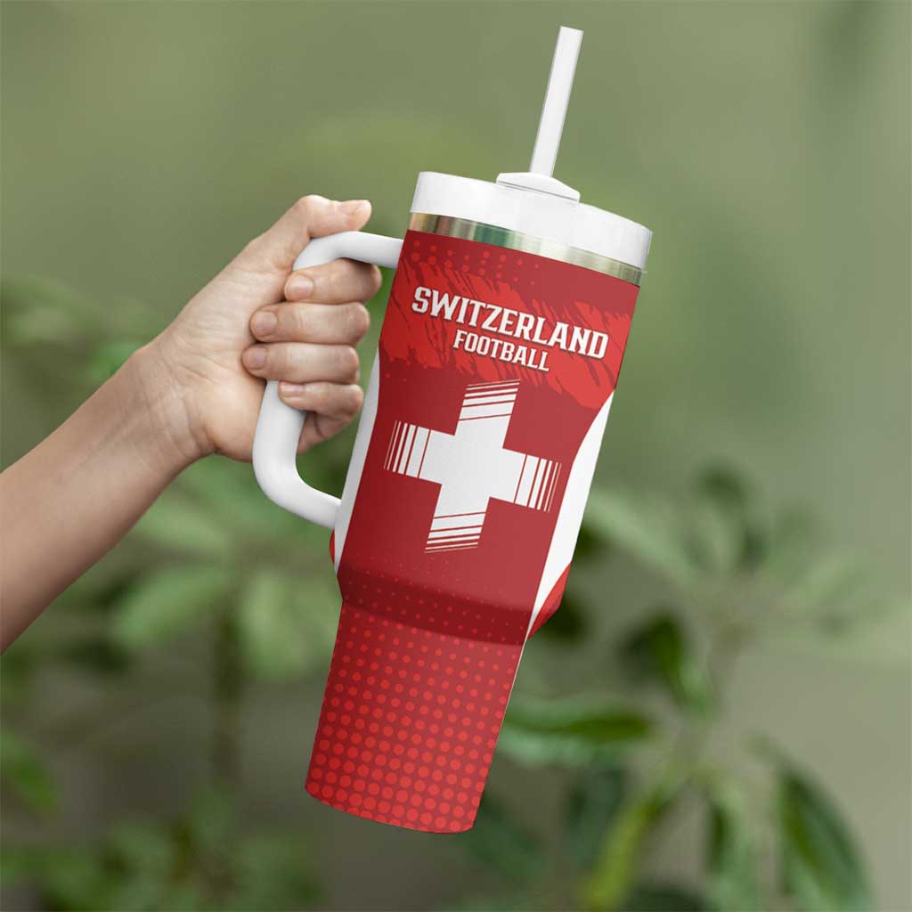 Custom Switzerland Football 2026 Tumbler With Handle Hopp Schwiiz - Wonder Print Shop