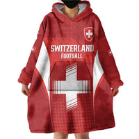 Custom Switzerland Football 2026 Wearable Blanket Hoodie Hopp Schwiiz - Wonder Print Shop