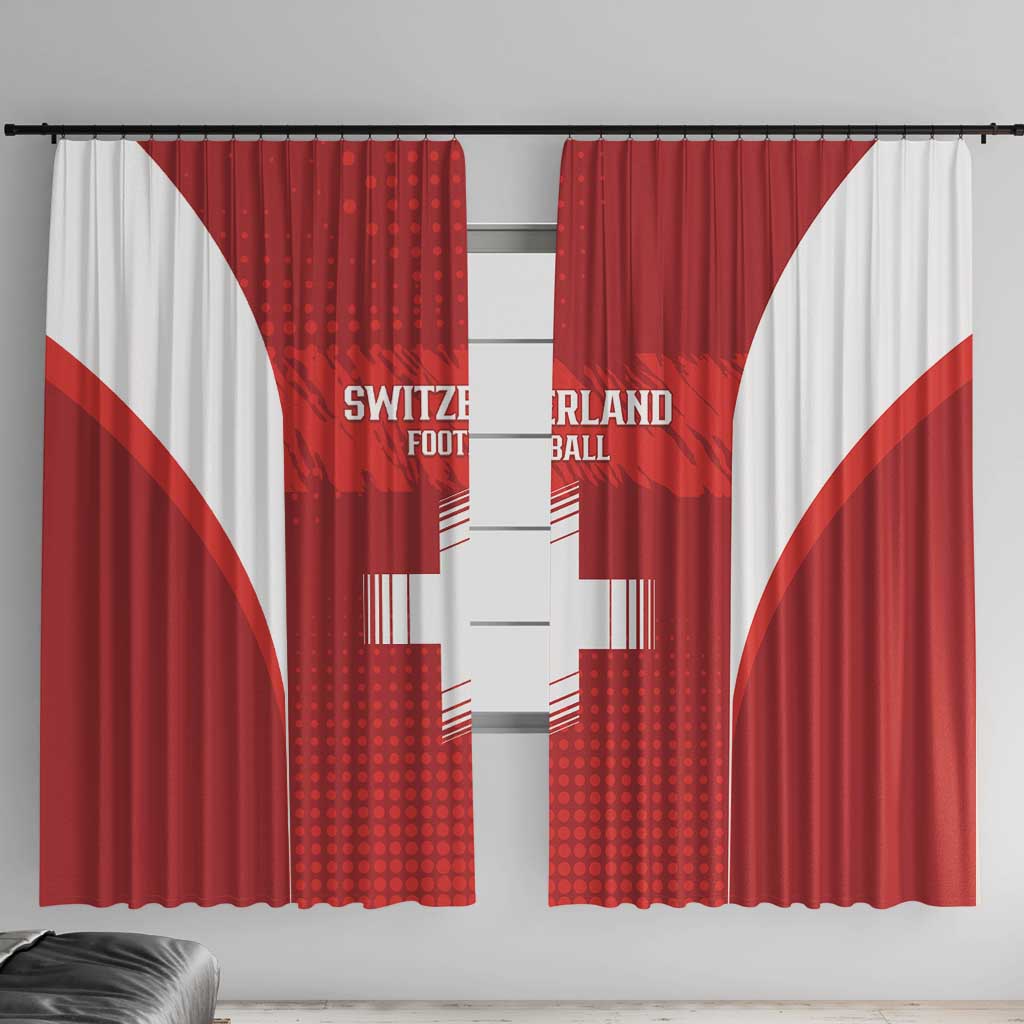 Switzerland Football 2026 Window Curtain Hopp Schwiiz - Wonder Print Shop