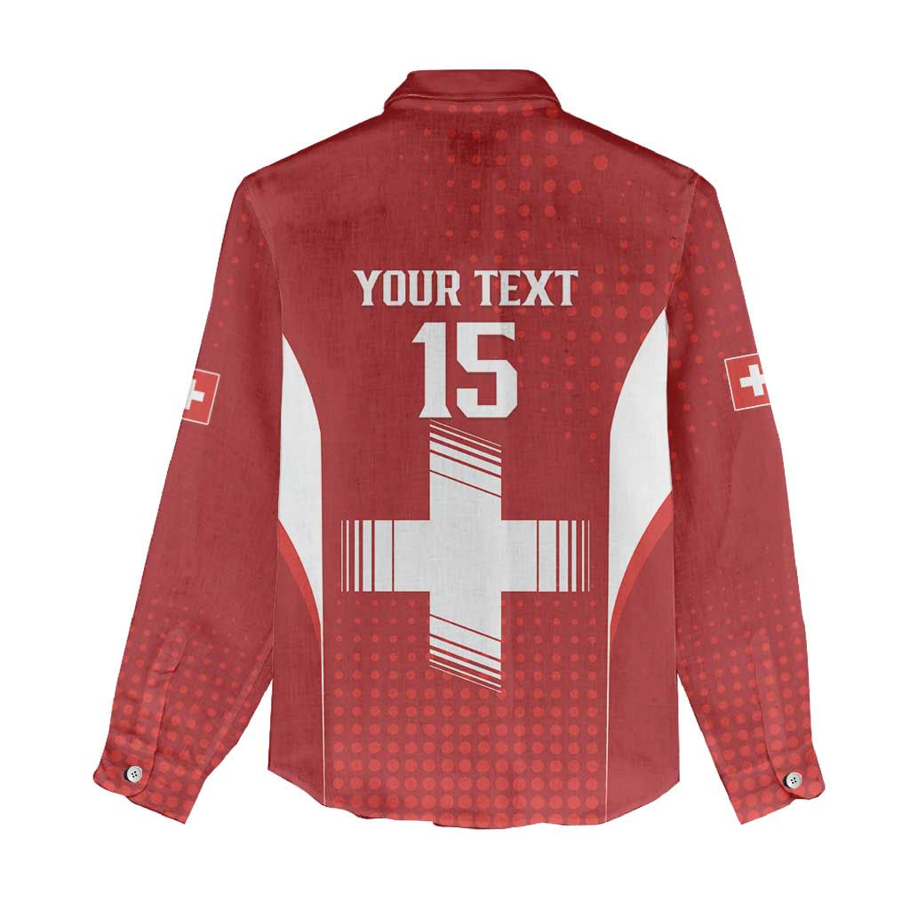Custom Switzerland Football 2026 Women Casual Shirt Hopp Schwiiz - Wonder Print Shop