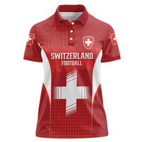 Custom Switzerland Football 2026 Women Polo Shirt Hopp Schwiiz - Wonder Print Shop