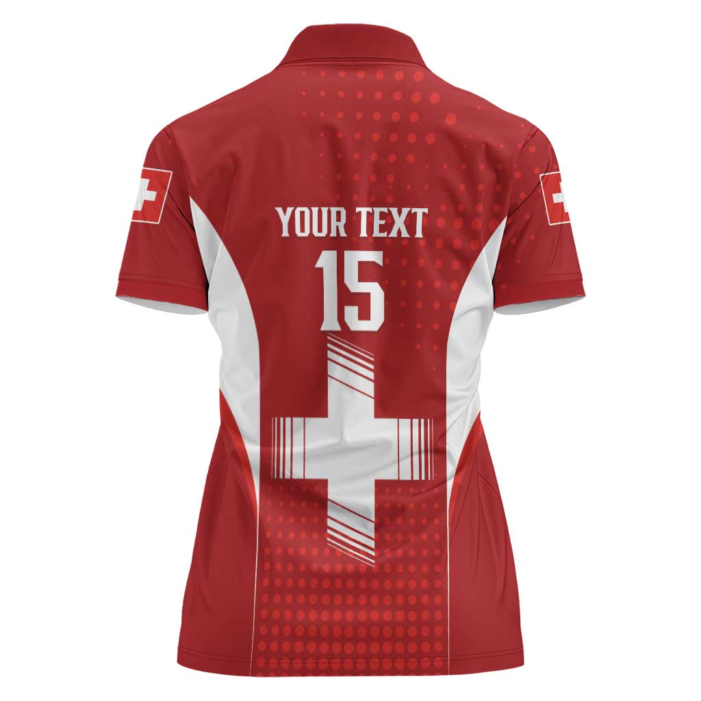 Custom Switzerland Football 2026 Women Polo Shirt Hopp Schwiiz - Wonder Print Shop