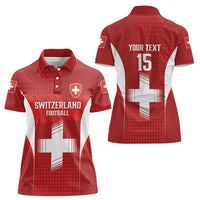 Custom Switzerland Football 2026 Women Polo Shirt Hopp Schwiiz - Wonder Print Shop