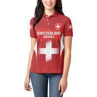 Custom Switzerland Football 2026 Women Polo Shirt Hopp Schwiiz - Wonder Print Shop