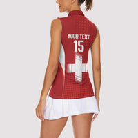 Custom Switzerland Football 2026 Women Sleeveless Polo Shirt Hopp Schwiiz - Wonder Print Shop