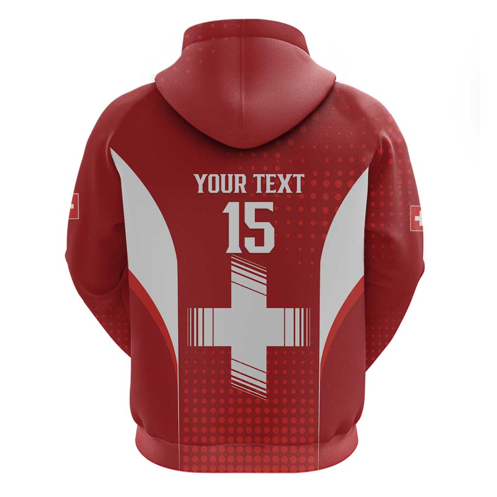 Custom Switzerland Football 2026 Zip Hoodie Hopp Schwiiz - Wonder Print Shop