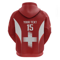 Custom Switzerland Football 2026 Zip Hoodie Hopp Schwiiz - Wonder Print Shop