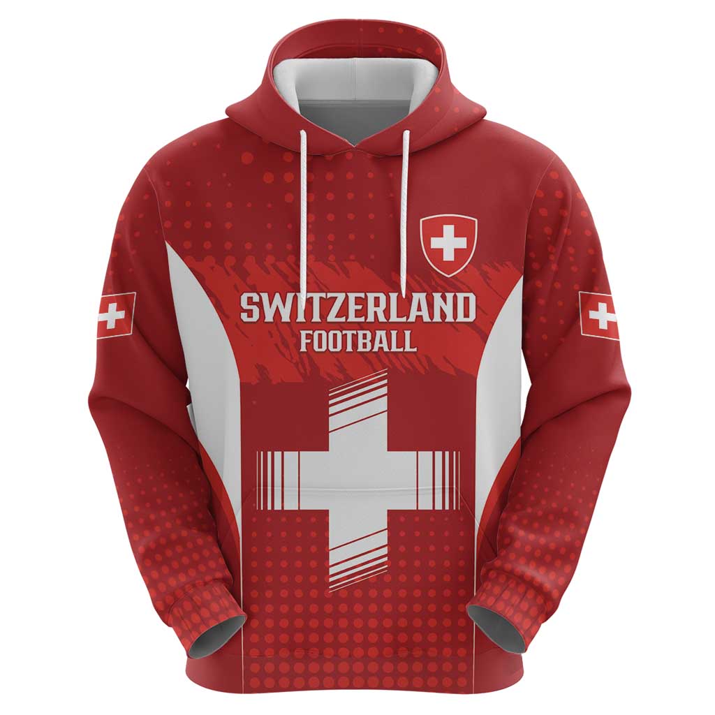Custom Switzerland Football 2026 Zip Hoodie Hopp Schwiiz - Wonder Print Shop