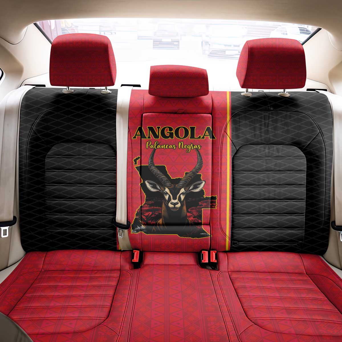 Angola Football Back Car Seat Cover Come On Palancas Negras - Wonder Print Shop