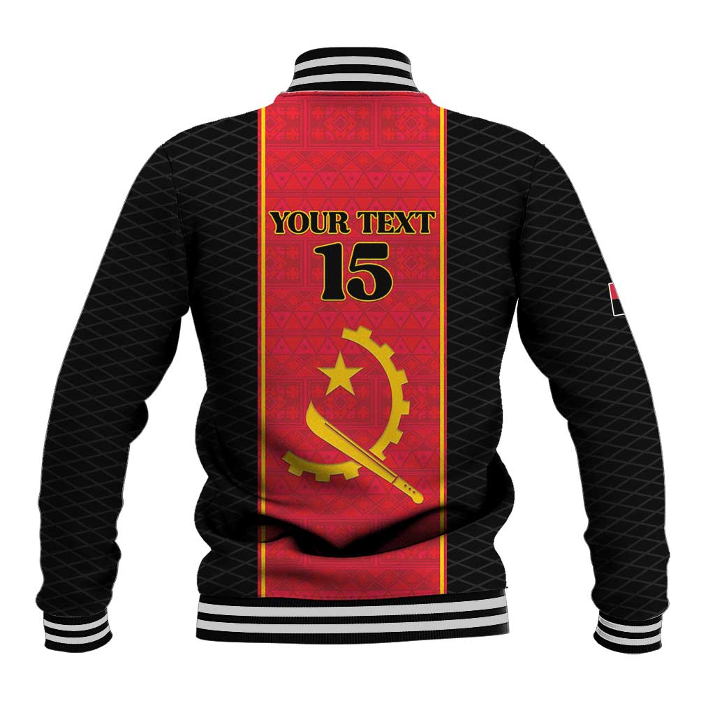 Custom Angola Football Baseball Jacket Come On Palancas Negras - Wonder Print Shop