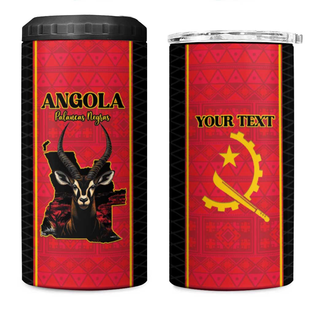 Custom Angola Football 4 in 1 Can Cooler Tumbler Come On Palancas Negras - Wonder Print Shop