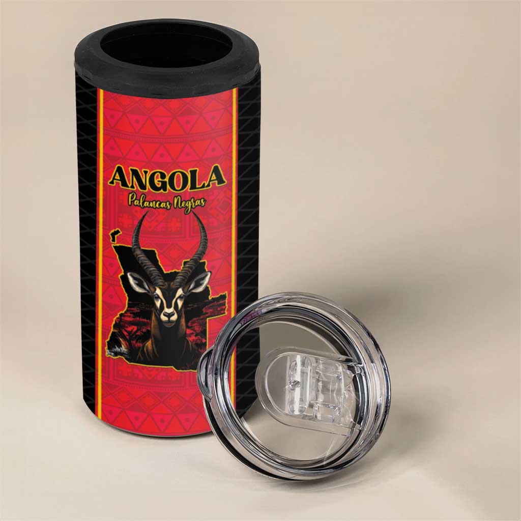 Custom Angola Football 4 in 1 Can Cooler Tumbler Come On Palancas Negras - Wonder Print Shop