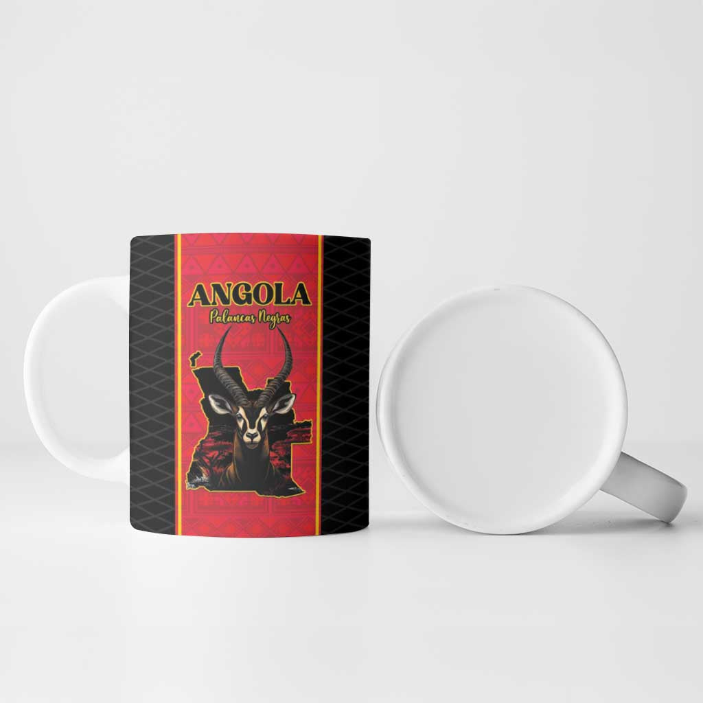 Custom Angola Football Ceramic Mug Come On Palancas Negras - Wonder Print Shop