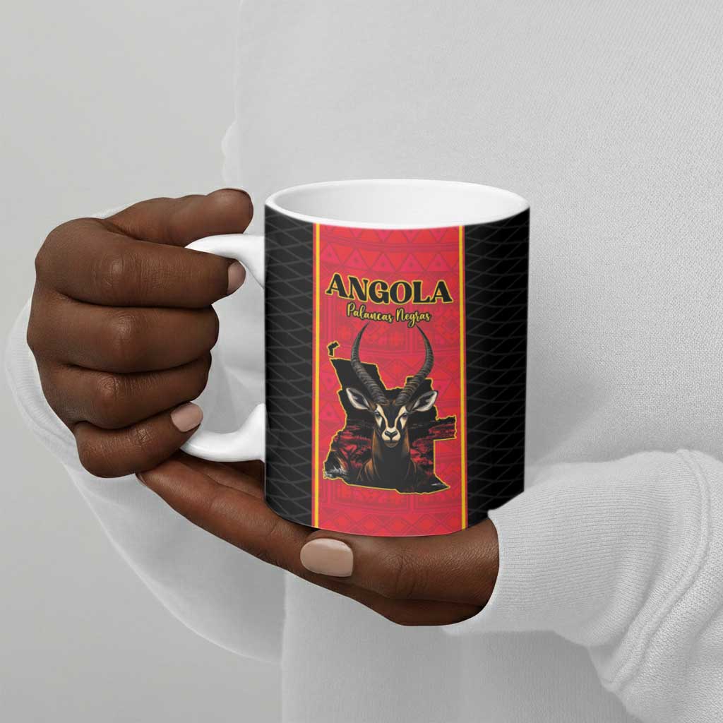 Custom Angola Football Ceramic Mug Come On Palancas Negras - Wonder Print Shop